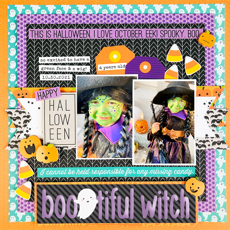 Bootiful Halloween Single Page Kit